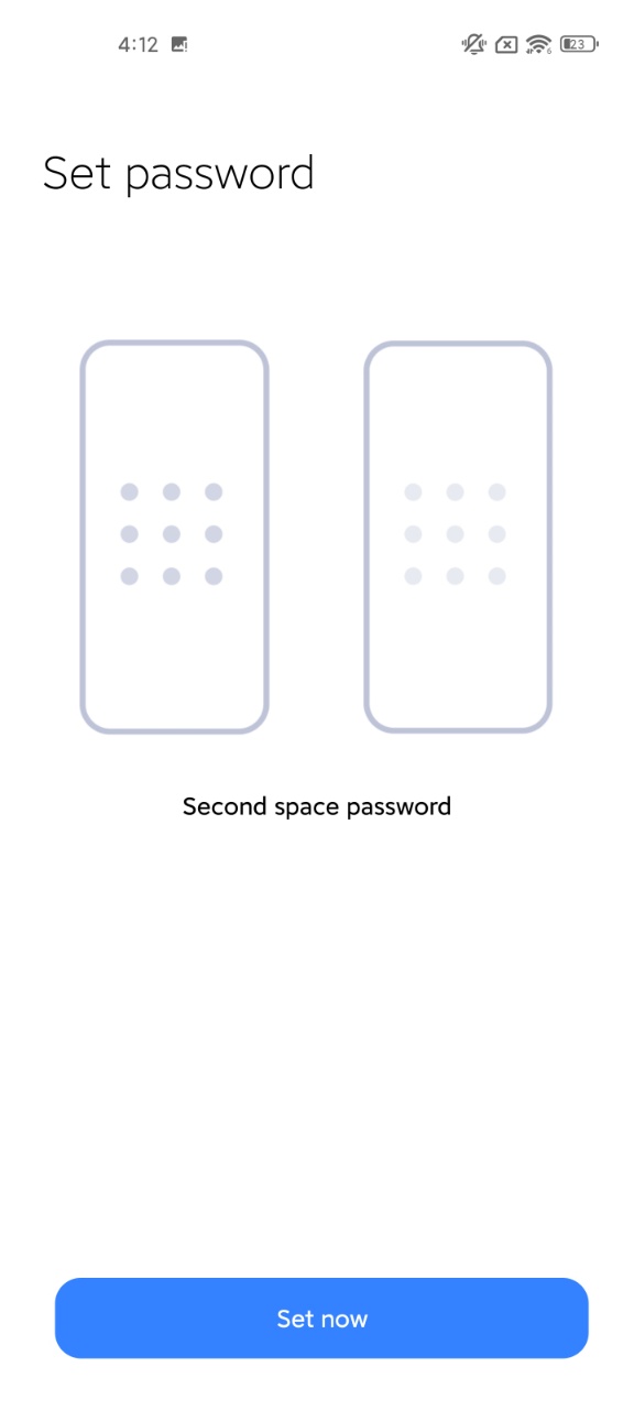 Set Second space password