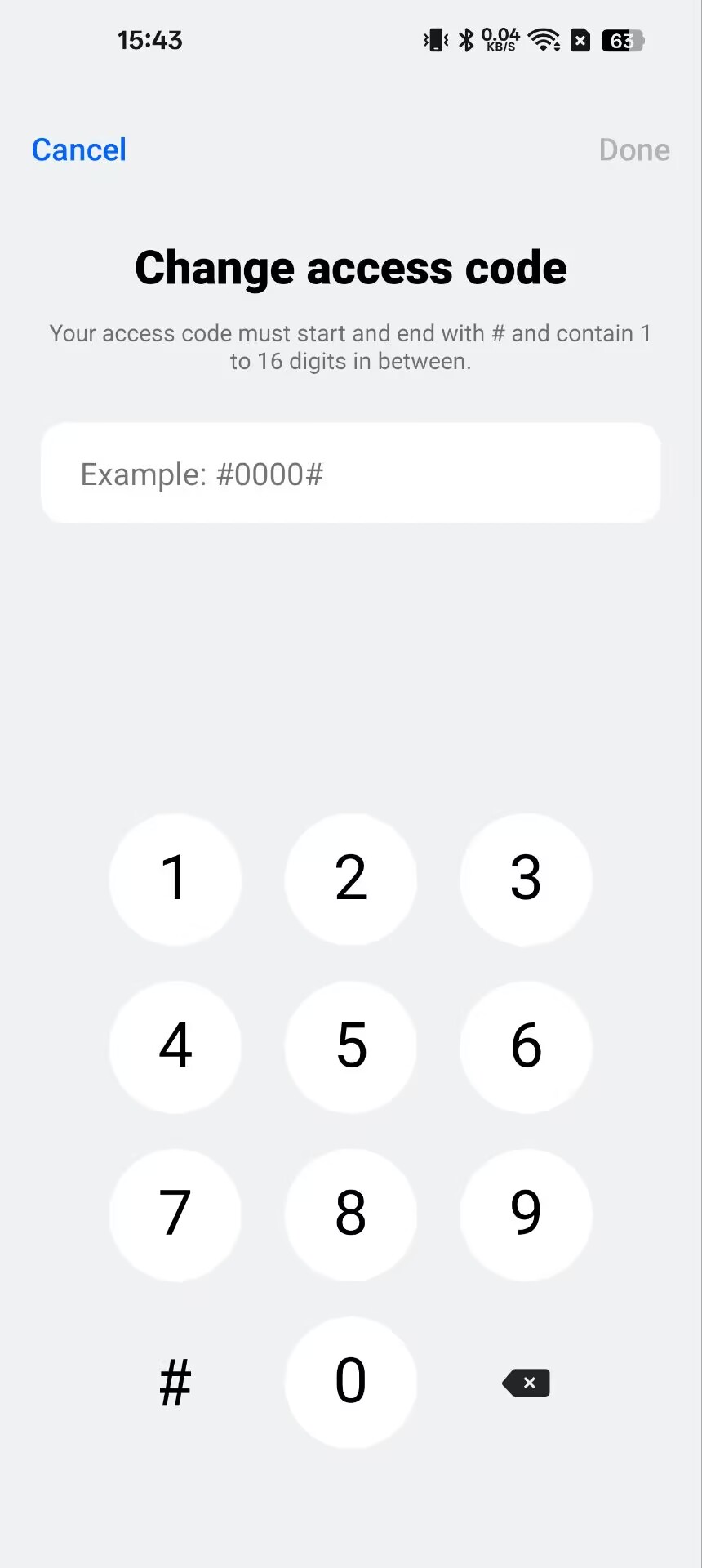 Customizing access code for hidden apps