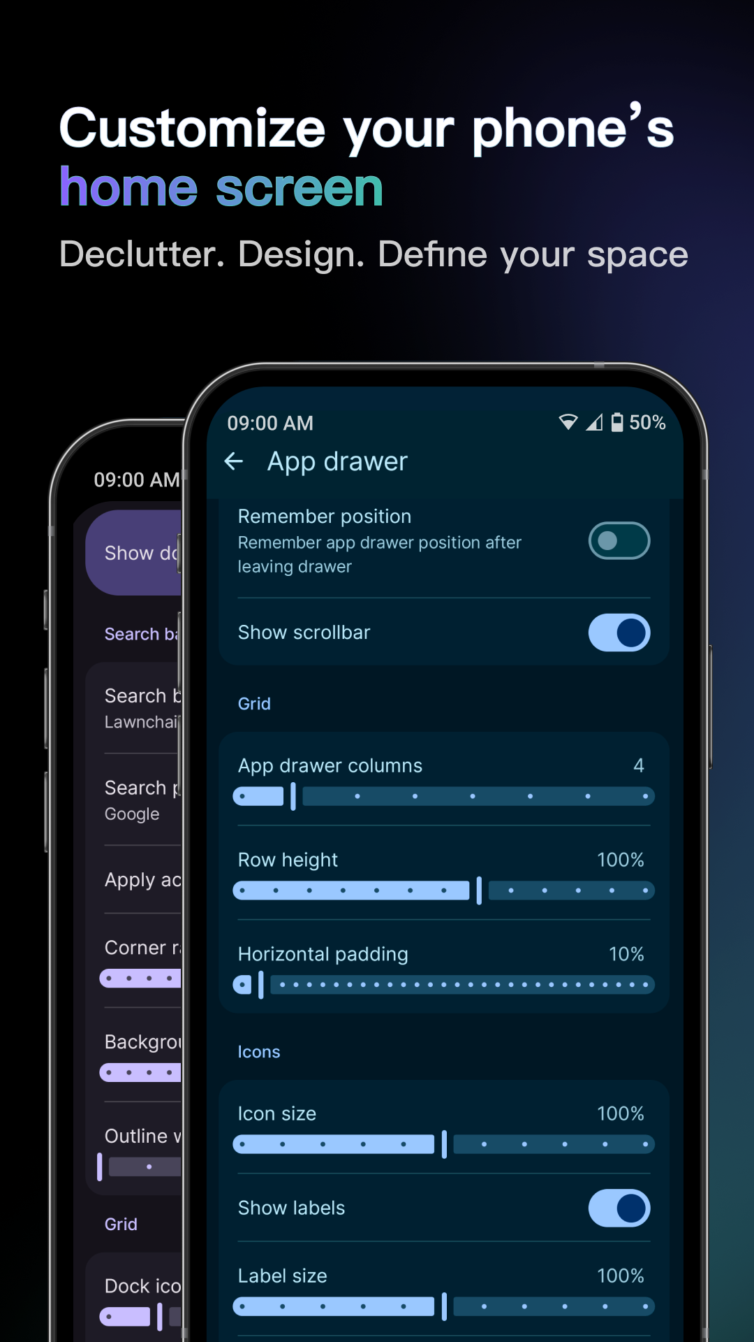 Customizable Home Screen